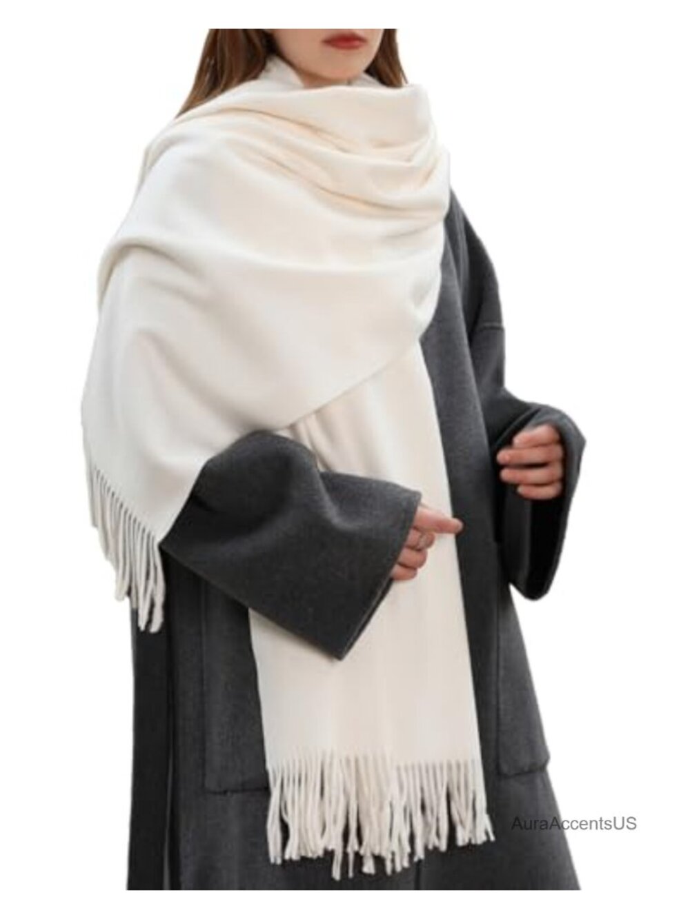 Oversized Pashmina Shawl Wrap Women Winter Warm Soft Thick Scarves